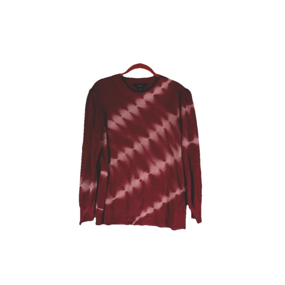 Simply‎ Vera by Vera Wang maroon tie dye sweater Size XL